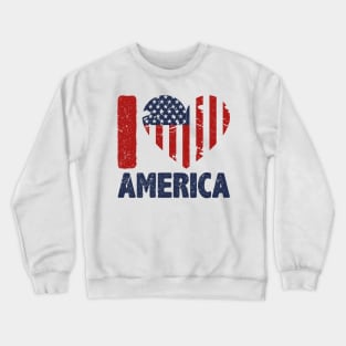 American independence day flag design Crewneck Sweatshirt